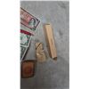 Image 5 : Assorted Pens, Currency, and Ephemera, Including Sheaffer Pen Box, US and Canadian Currency pool