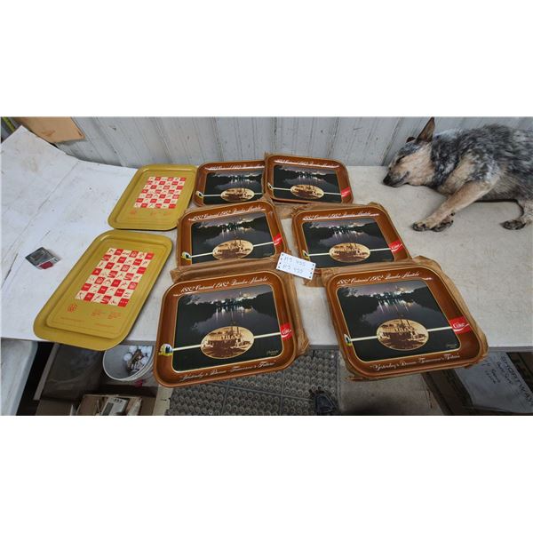 6 Coca-Cola 1982 Centennial Trays and 2 Coca-Cola 1976 Olympics Trays