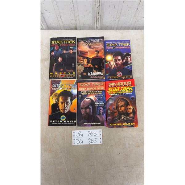 6 Star Trek New Frontier Pocket Books #1, 2, and 5. Star Trek Deep Space Nine #17. Star Trek