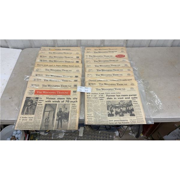20 1964 and 65 The Winnipeg Tribune Newspapers