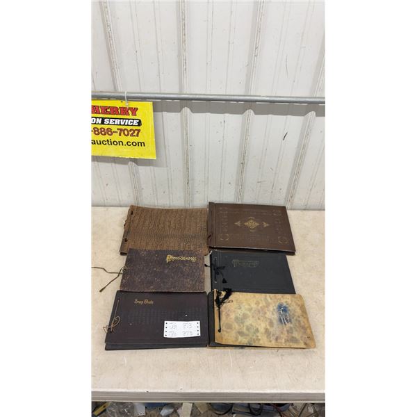 6 Empty Vintage Photography Albums