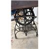 Image 5 : Antique White Treadle Sewing Machine Cabinet with Cast Iron Base and Four Drawers