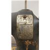Image 8 : Antique White Treadle Sewing Machine Cabinet with Cast Iron Base and Four Drawers