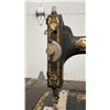 Image 9 : Antique White Treadle Sewing Machine Cabinet with Cast Iron Base and Four Drawers