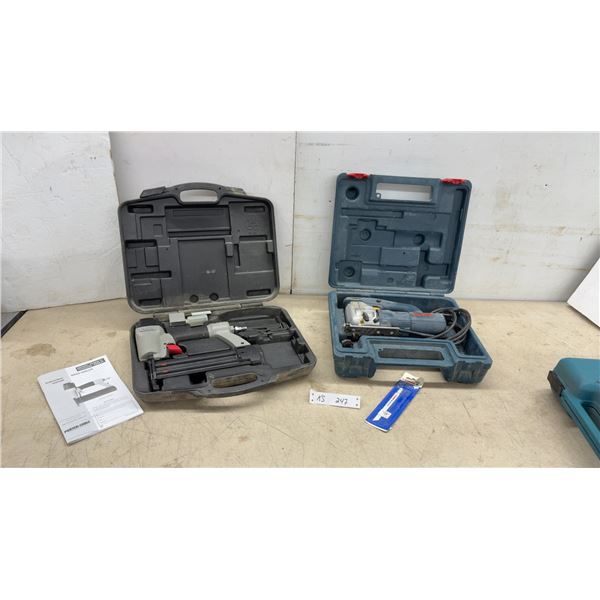 Porter-Cable BN200A 18-Gauge Brad Nailer and Bosch 1581VS Corded Jigsaw with Cases