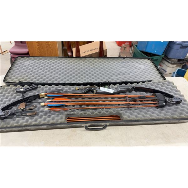 Bear Archery Black Bear II Compound Bow with Case, Arrows, Sight