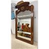 Image 3 : Wood Framed Wall Mirror, 48 × 29”