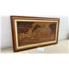 Image 6 : "At the Station" Framed Wood Relief Artwork by Kim Murray, Milton Station Steam Locomotive 1531