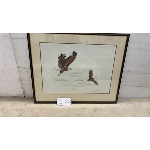 Tom Bendoni "The Bald Eagle and Osprey" Framed Signed Print, 20 × 24”