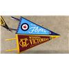 Image 2 : Winnipeg Falcons, Jets, RCAF Flyers, and Victorias Pennants; Ultra-Pro Baseball-Puck Display
