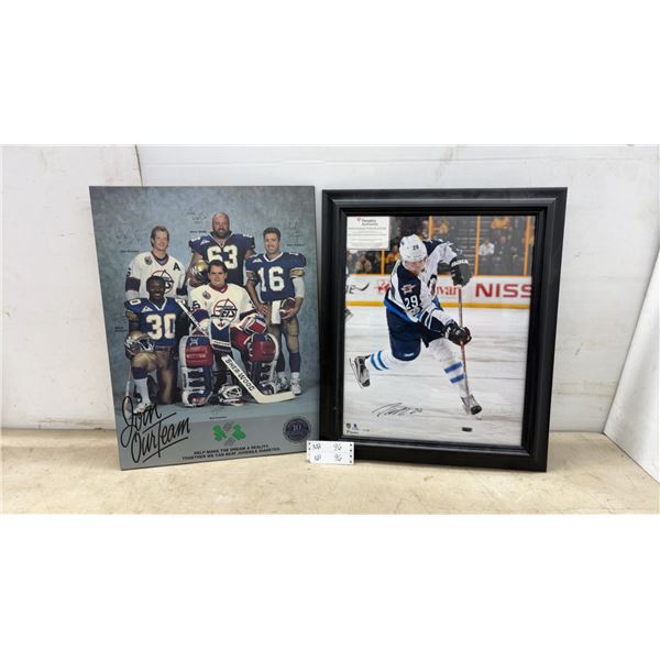 Winnipeg Jets Poster and Framed Patrik Laine Signed Photo with COA