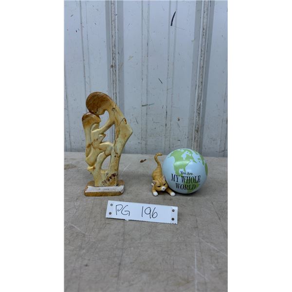Modernist Abstract Design Sculpture Hand Carved Soap Stone, “you are my whole world” Blake Jensen