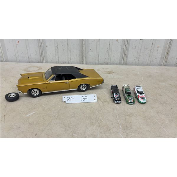 John Force Car 1/18 Scale, And 3 Hasboro Castro GTX Cars