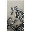 Image 14 : Tool lot: Leather Tool Belts, mechanics Stethoscope, Sockets, Gluing Clamps