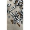Image 15 : Tool lot: Leather Tool Belts, mechanics Stethoscope, Sockets, Gluing Clamps
