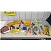 Image 1 : Tool lot: Leather Tool Belts, mechanics Stethoscope, Sockets, Gluing Clamps