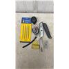 Image 5 : Tool lot: Leather Tool Belts, mechanics Stethoscope, Sockets, Gluing Clamps