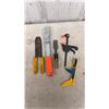 Image 9 : Tool lot: Leather Tool Belts, mechanics Stethoscope, Sockets, Gluing Clamps