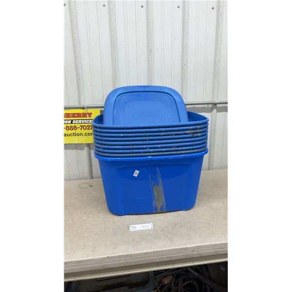 9 Blue Rubber Tubs