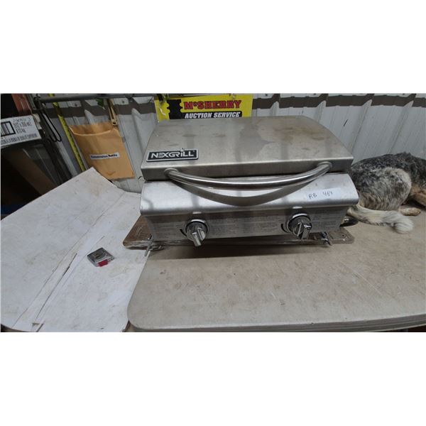 Nexgrill Portable Propane Grill, 2-Burner, Stainless Steel, with Hose and Regulator