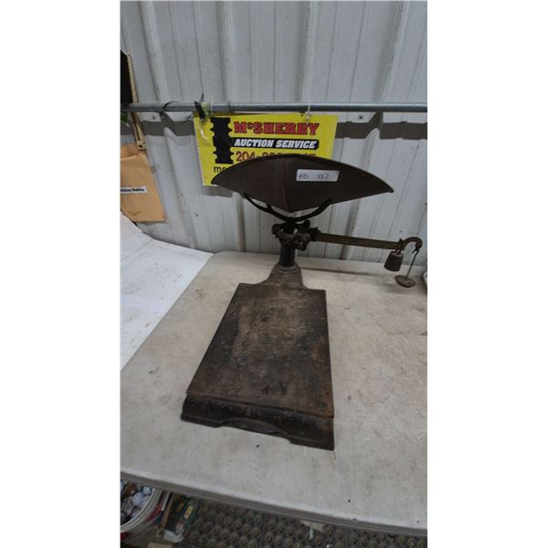 Antique Platform Scale with Weights