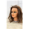 Image 3 : Two Female Cosmetology Mannequin Training Heads with Brown Synthetic Hair