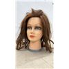 Image 4 : Two Female Cosmetology Mannequin Training Heads with Brown Synthetic Hair