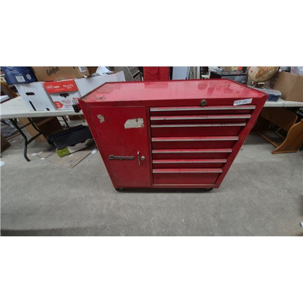 Snap-on Red Cabinet Tool Chest on Casters, 37”×20”×40”
