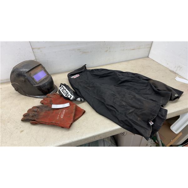 Auto Darkening Welding Helmet, Lincoln Welding Jacket and Cap, and Watson Gloves