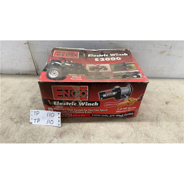 Engo E2000 Electric Utility ATV Winch System, DC 12V, 1.0 HP Series Wound Motor