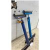 Image 4 : Two Roller Stands, Blue, with Adjustable Height and Metal Rollers