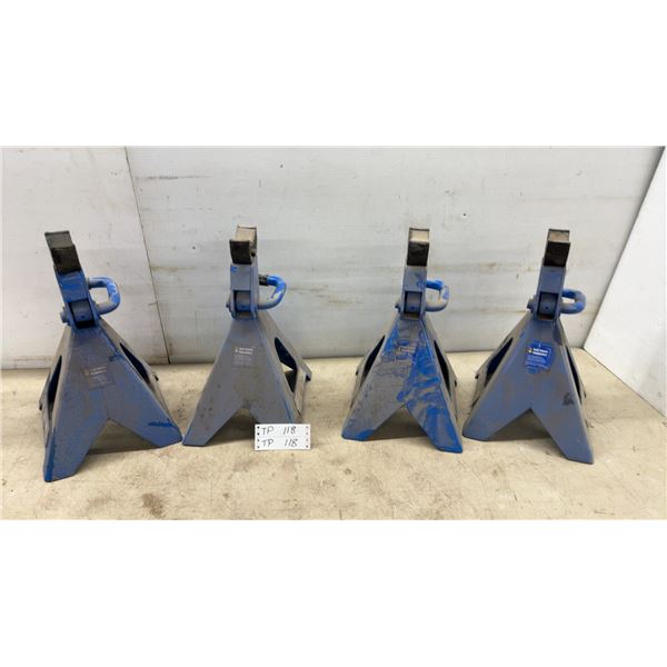 4 Power Fist Jack Stands, 6 Ton (12,000 lb) Capacity, 15-1/8” to 23-7/8” Lift Range