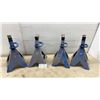 Image 1 : 4 Power Fist Jack Stands, 6 Ton (12,000 lb) Capacity, 15-1/8” to 23-7/8” Lift Range