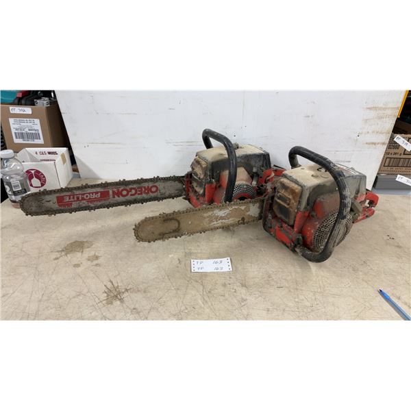 Two Jonsereds Chainsaws, One with Oregon Pro-Lite Bar and Chain