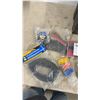 Image 2 : Toolbox with Misc Electrical: Heat Shrink Tubing, Cable Ties, Wire, Alligator Clips