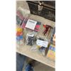 Image 3 : Toolbox with Misc Electrical: Heat Shrink Tubing, Cable Ties, Wire, Alligator Clips