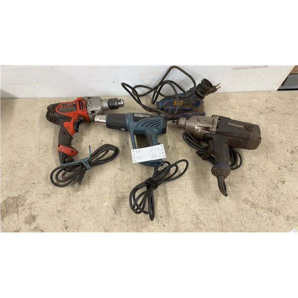 Black and Decker DR501 13mm Type 2 120V~ 6A 0-750/min Drill, Heat Gun