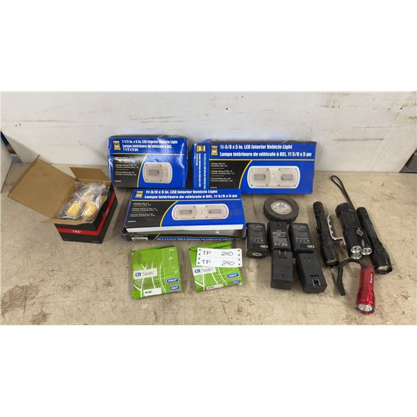 Power First LED Interior Vehicle Lights, Flashlights, Chargers, and SKF Seals