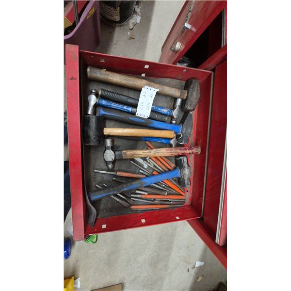 Assorted Hammers, Chisels, and Punches