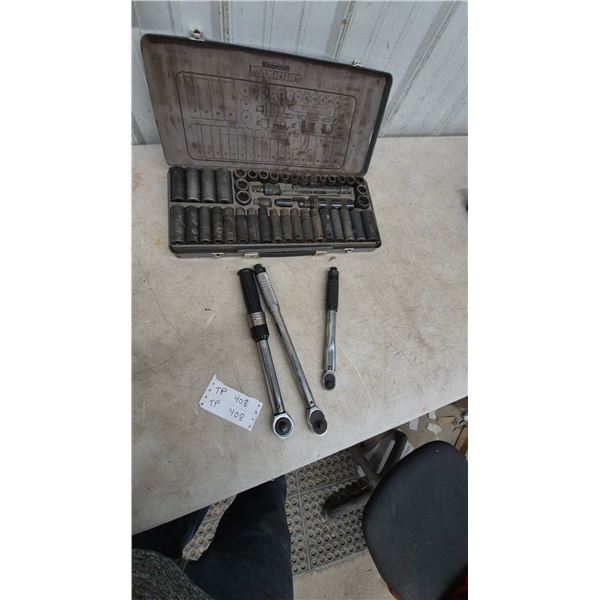 Mastercraft Maximum Socket Set and 3 Torque Wrenches 3/8” 1/2”