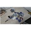 Image 1 : Powerbuilt Needle Scaler and Air Angle Grinder; Assorted Sanding Discs, 60 and 120 Grit
