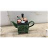 Image 6 : Three Decorative Ceramic Novelty Teapots: Floral Bow, Antique Stove, and Plaid Girl Figural