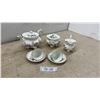 Image 1 : Aynsley Pembroke Fine English Bone China Tea Set, Teapot, Sugar, Creamer and Cups with Saucers