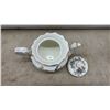 Image 7 : Aynsley Pembroke Fine English Bone China Tea Set, Teapot, Sugar, Creamer and Cups with Saucers