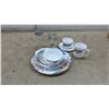 Image 11 : New Charm Pattern Dinnerware and Glassware Set for 6, With Plates, Bowls, Cups, Wine, Water