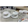 Image 4 : New Charm Pattern Dinnerware and Glassware Set for 6, With Plates, Bowls, Cups, Wine, Water