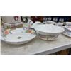 Image 8 : New Charm Pattern Dinnerware and Glassware Set for 6, With Plates, Bowls, Cups, Wine, Water