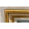 Image 2 : Pair of Framed Needlepoint Artworks in Distressed Gold Crackle-Finish Frames, 10 × 8 1/2”