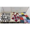 Image 1 : Patchwork Fabric Yardage, Quilt Blocks, and Assembled Patchwork Quilt Top