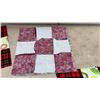 Image 5 : Patchwork Fabric Yardage, Quilt Blocks, and Assembled Patchwork Quilt Top
